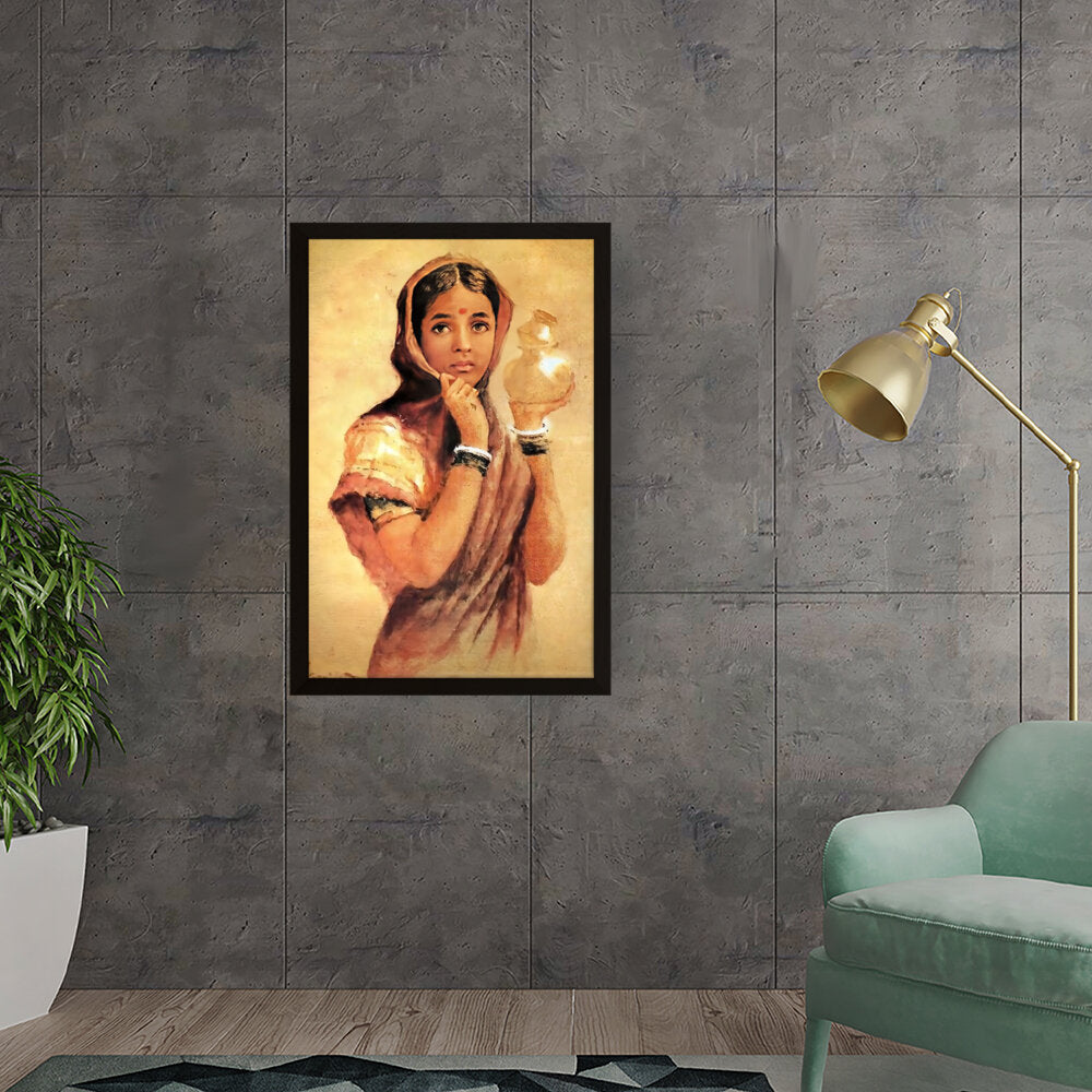 The Milkmaid - Framed Canvas