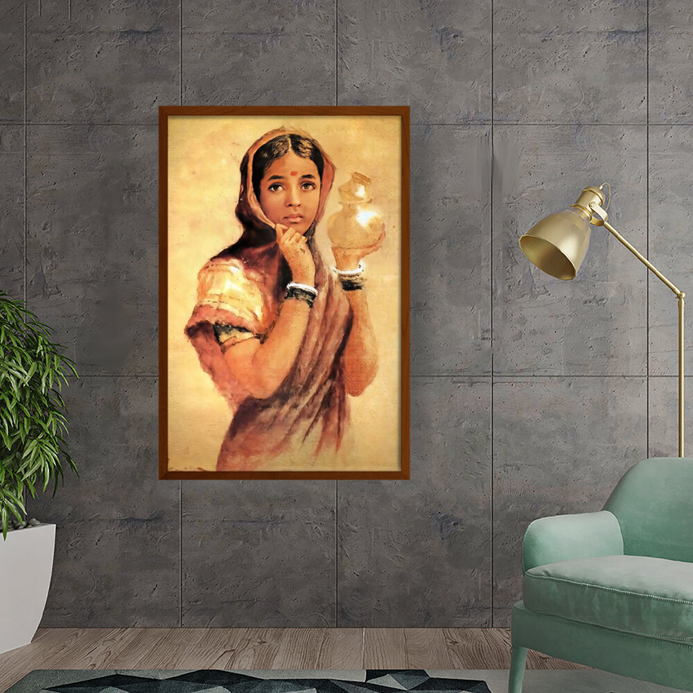 The Milkmaid - Framed Canvas