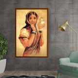 Ravi - Varma - The Milkmaid - Framed Canvas