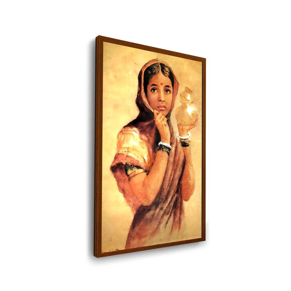 The Milkmaid - Framed Canvas