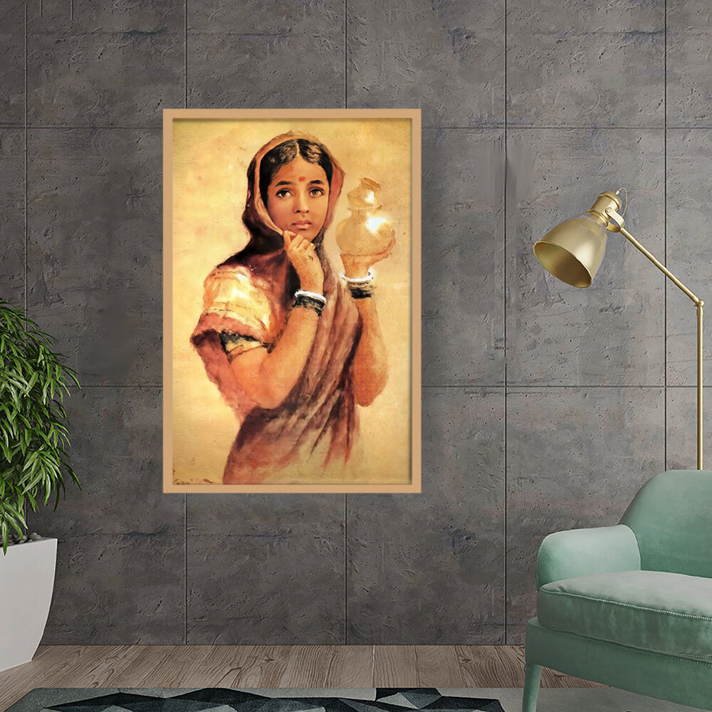 The Milkmaid - Framed Canvas