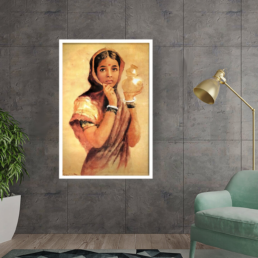 The Milkmaid - Framed Canvas