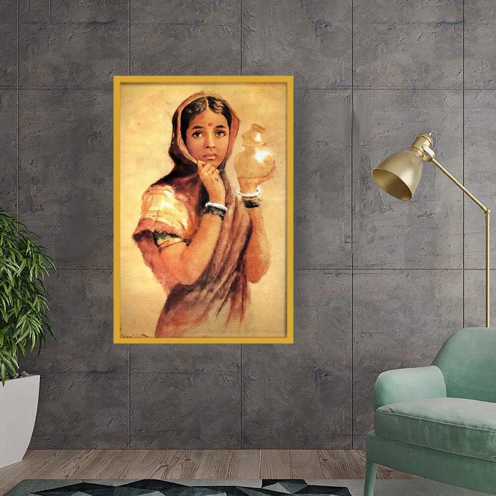 The Milkmaid - Framed Canvas