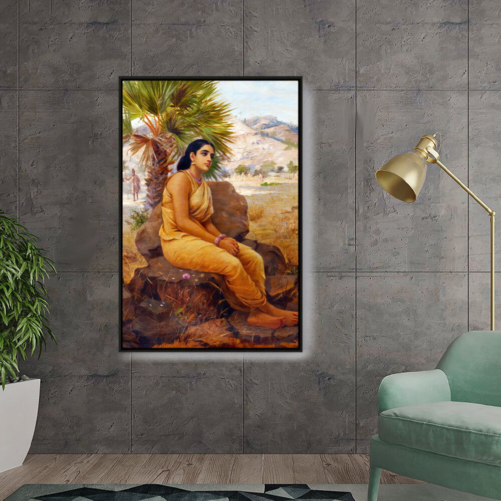 Shakuntala Lost In Thoughts - FLOATING FRAME