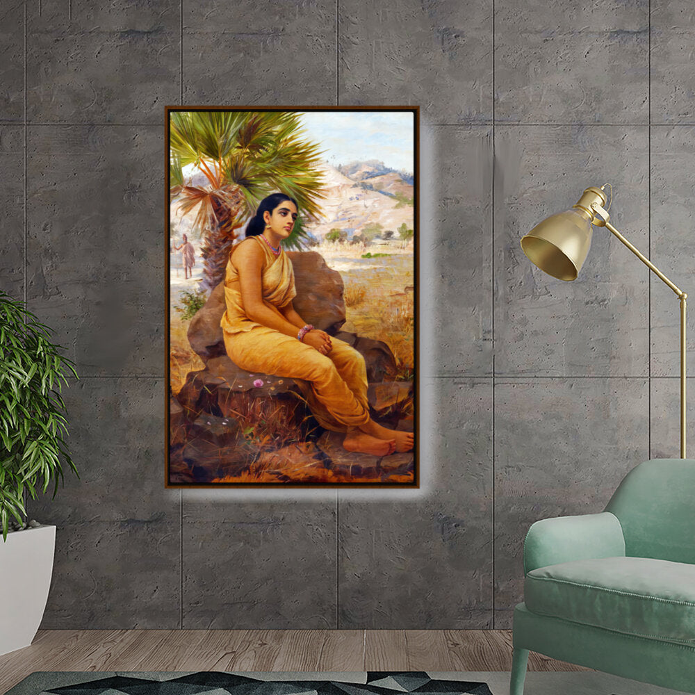 Shakuntala Lost In Thoughts - FLOATING FRAME