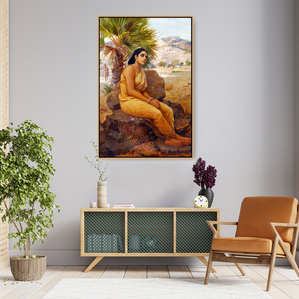 Shakuntala Lost In Thoughts - FLOATING FRAME