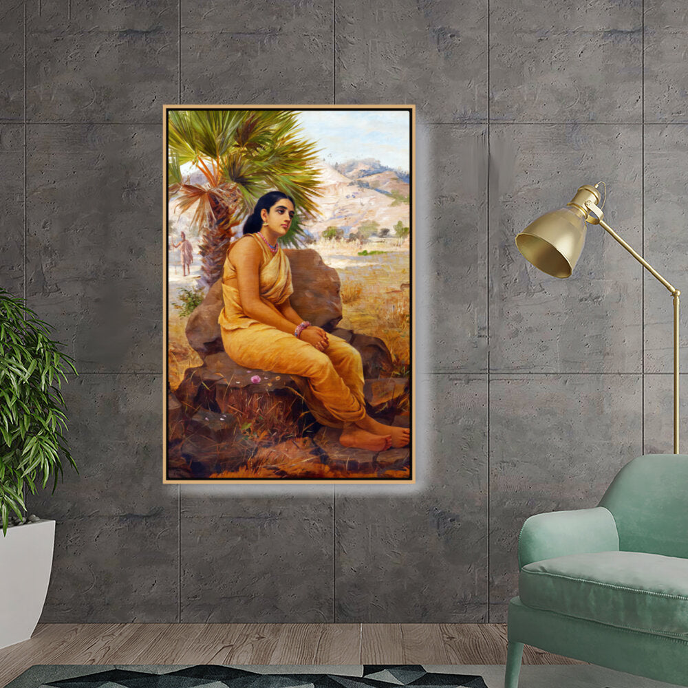 Shakuntala Lost In Thoughts - FLOATING FRAME