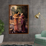 Ravi - Varma - Arjuna Subhadra - Framed Canvas