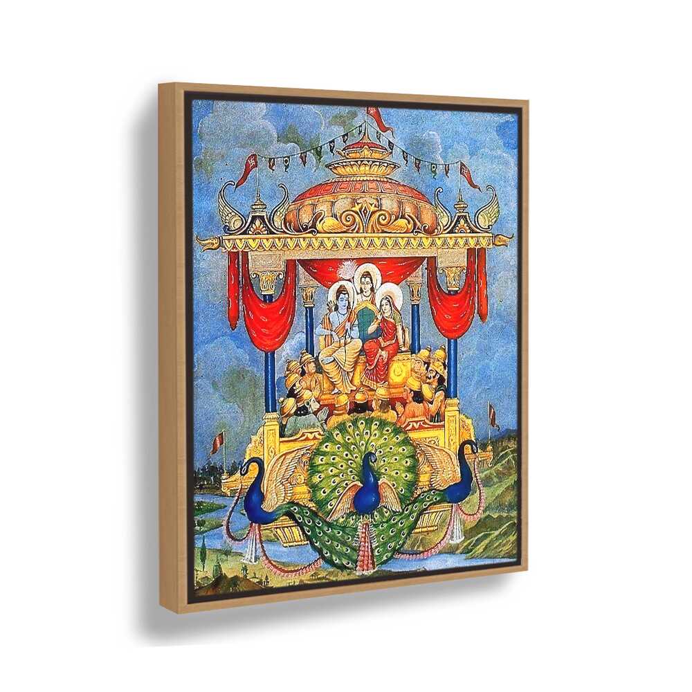 Lord Rama Pushpakaviman - FLOATING FRAME