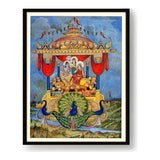 Lord Rama Pushpakaviman - WALL MOUNT FRAME