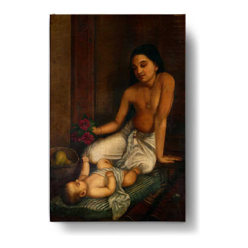 The Baby And Princess - Wall Canvas